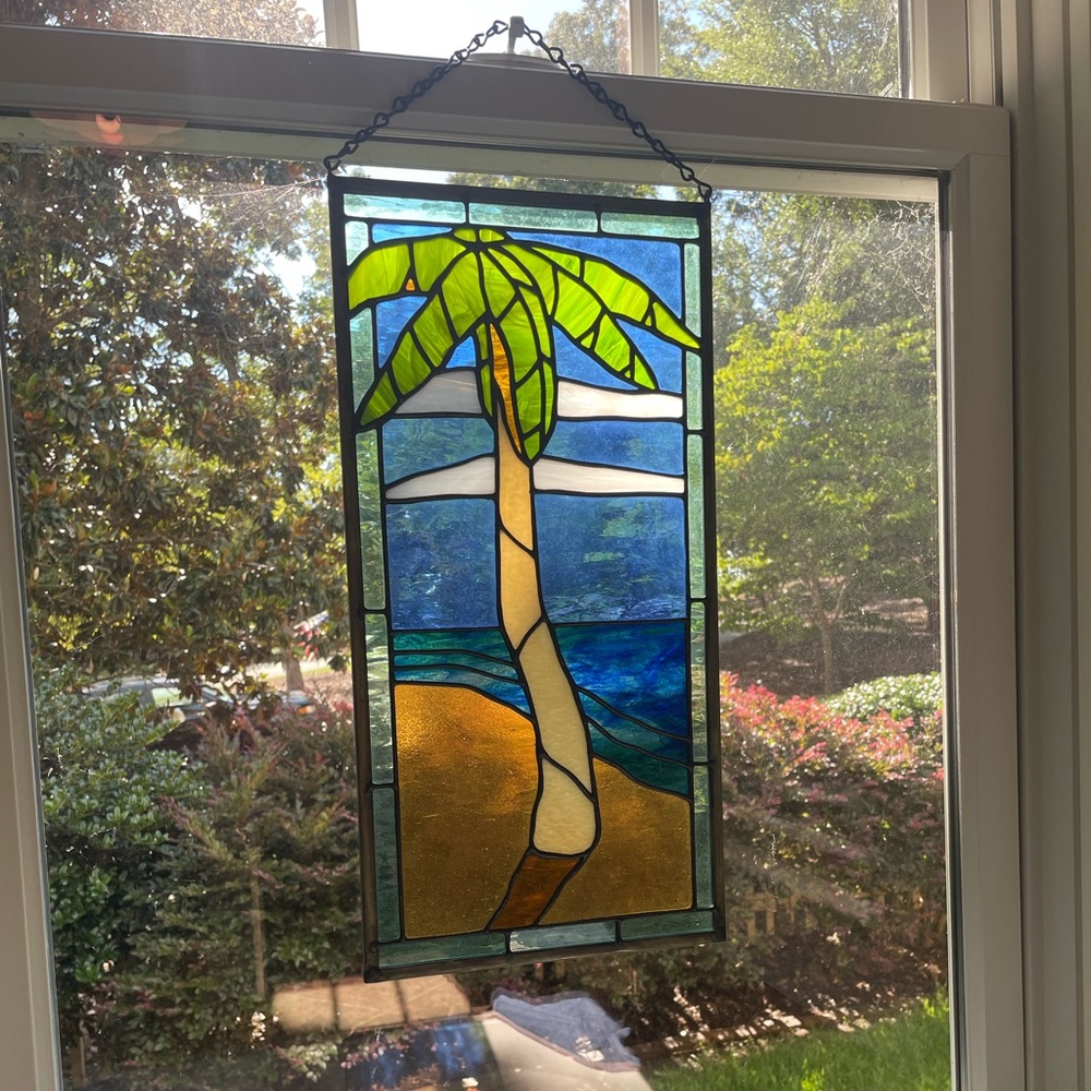 Stained glass Palm Tree